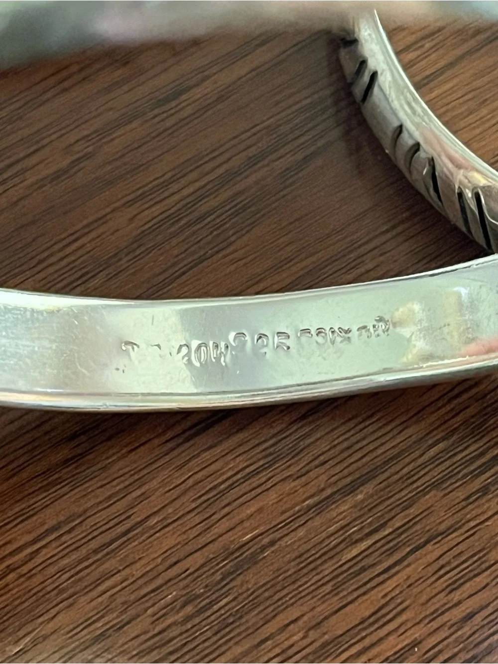 Sterling Silver 925 Etched Bangle Bracelet Set of 3